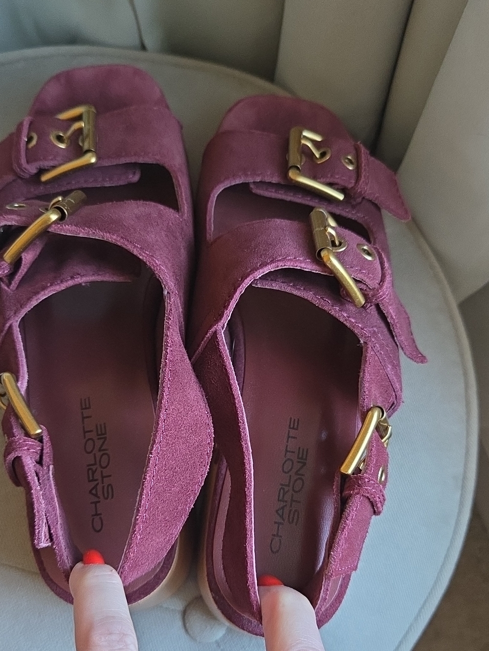 Charolotte Stone Clog Sandals Size 9 - Picture 5 of 7